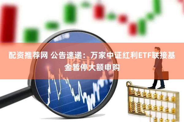 配资推荐网 公告速递：万家中证红利ETF联接基金暂停大额申购